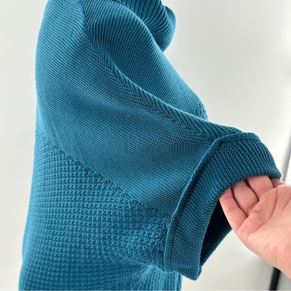 Coldwater Creek knit dolman sleeve sweater size 1X 18 blue teal turtleneck - Picture 4 of 11